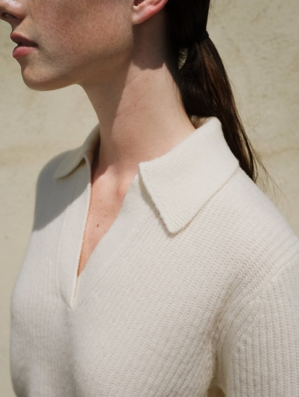 Uniqlo Premium Lambswool Long Sleeve Polo Sweater